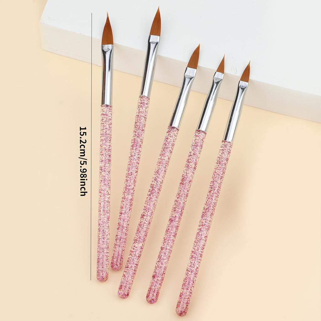 5 Nail Pen Set, Onion Powder Rod Crystal Pen, Nail Brush, Painted Pen, Nail Pen Green, Nail Arrangement Pen Set
