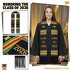 Double- Tassel Black Satin Shawl 2026 Graduation Sash Adult Scarf Honor Shoulder Strap-Printed Version