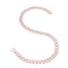 22in Cuban Necklace Alloy Diamond Link Chain Choker Stylish Neck Jewellery for Couples WomanRose Gold