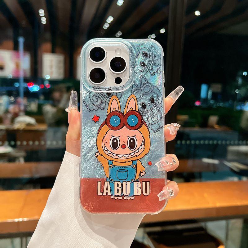 Pouzdro na mobilní telefon Applicable IPhone16 Zábavné 15promax Roztomilý kreslený Apple 14 Prémiové ledovcové vzorování