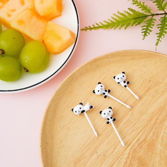 16Pcs Fruit Fork Easy To Clean Cute Panda Shape Food Dessert Picks Food-grade Bento Picks for Children