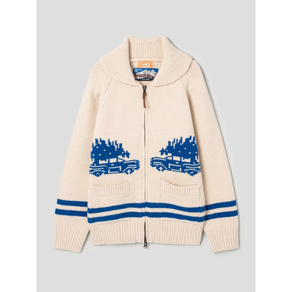 Sand Sound Car Graphics Cowichan Cardigan Ivory