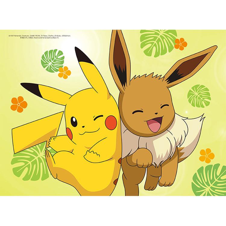 150-piece Jigsaw Puzzle / Pokemon - Pikachu and Eevee 150-piece Character Animation Cartoon, Popular Korean Puzzle
