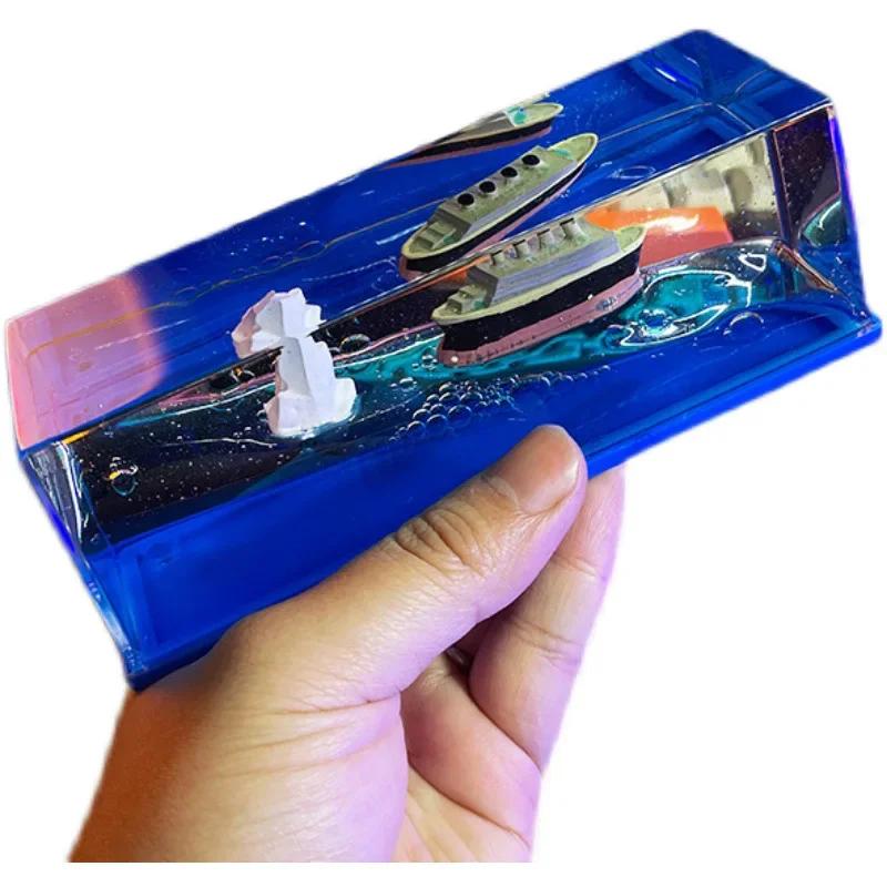 Cruise Fluid Drift Bottle Black Pearl Pirate Ship Will Never Capsize Drift Bottle Decompression Living Room Office Decorations