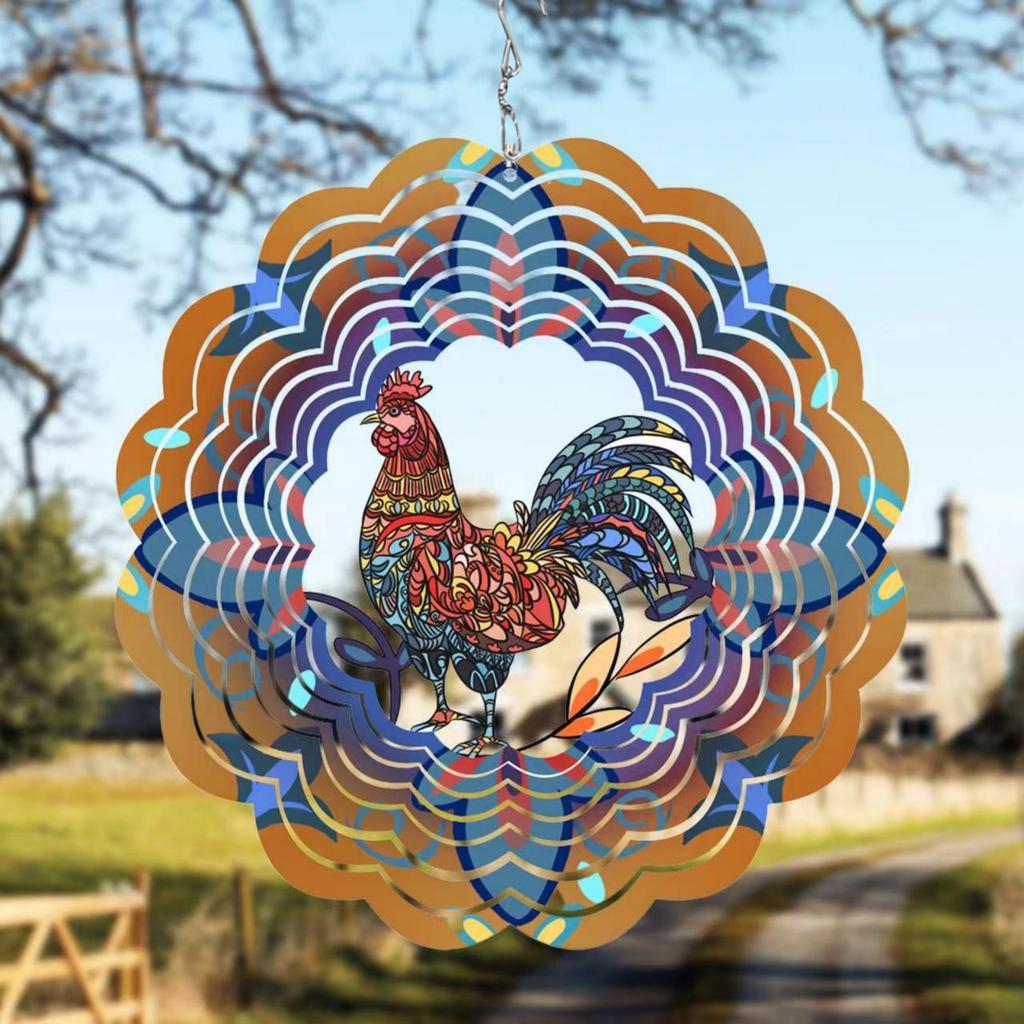Handmade Metal Wind Chime Spinner Outdoor Garden Decoration Iron Hanging Ornament For Home Patios Family Christmas Gift