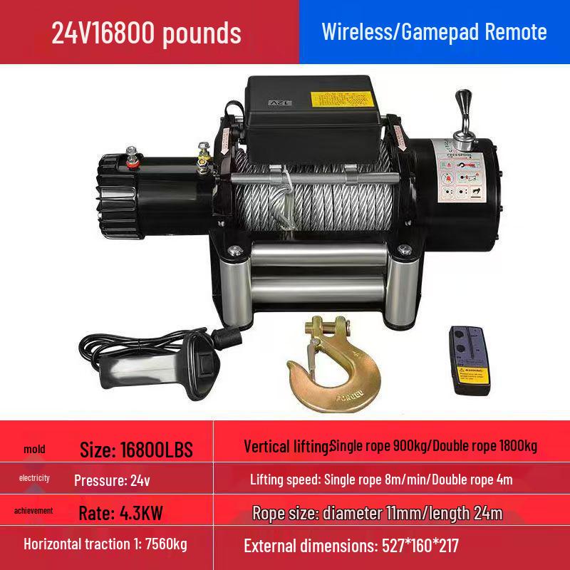 12V/24V Electric Off-Road Car Winch & Hoist
