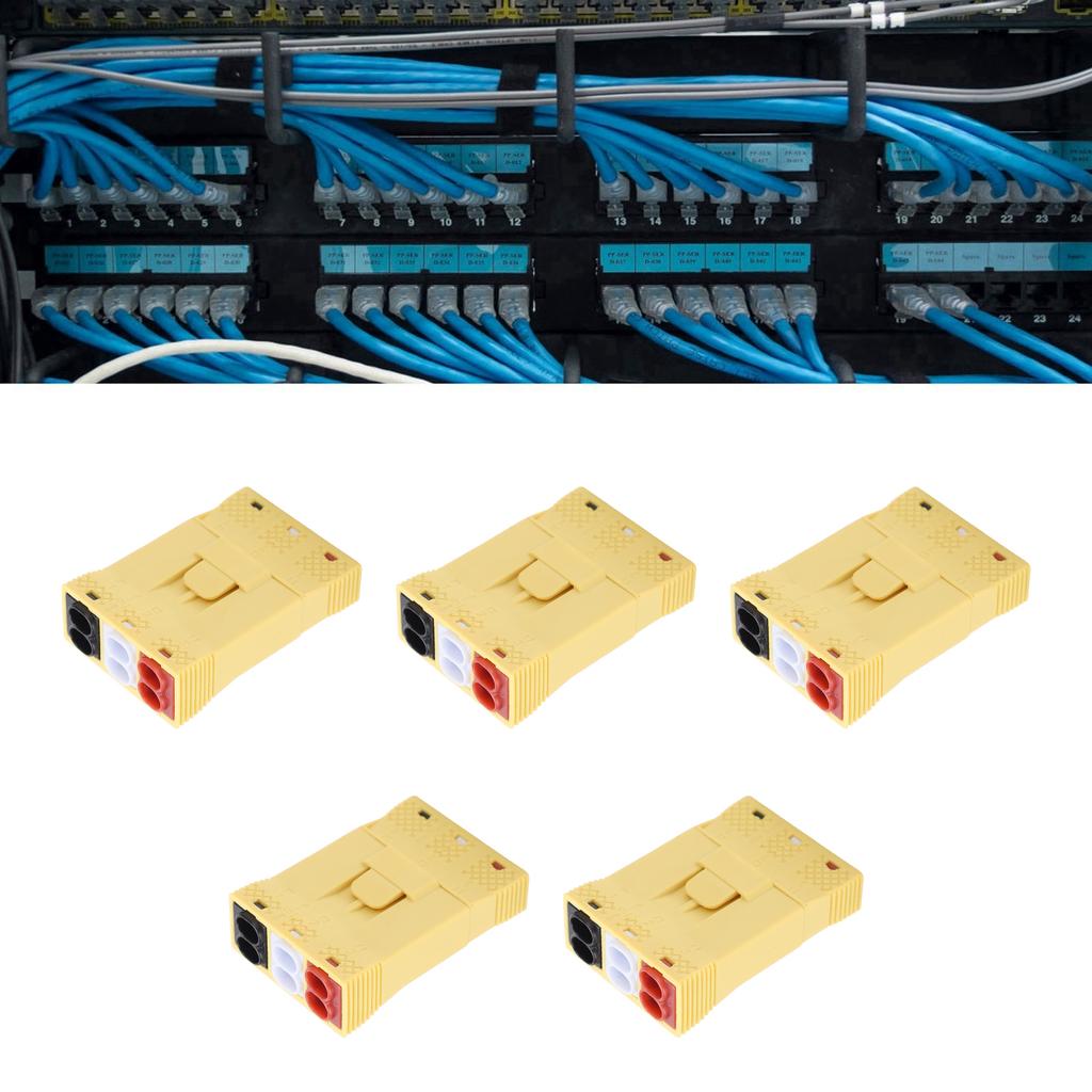 5Pcs Wire Quick Connector 3 In 6 Out OJ636 Yellow Male Female Plugin  for Light