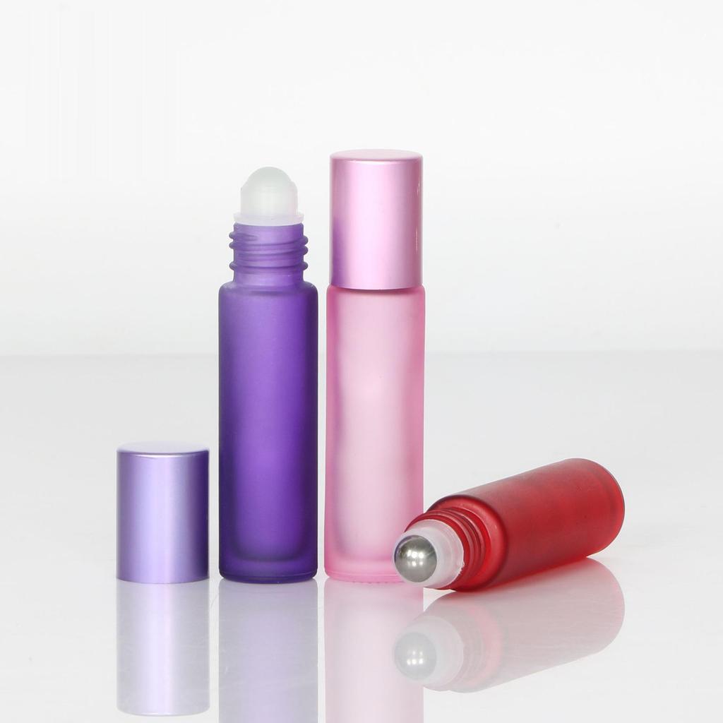 10ml Colorful Glass Roller Ball Bottle for Eye Massage & Perfume Essential Oil