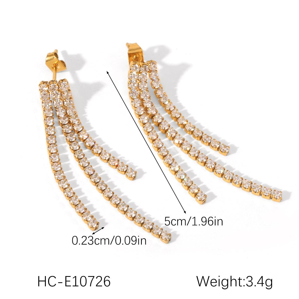 Серьги-подвески с кисточками и цирконами в стиле легкой роскоши, гипоаллергенная титановая сталь, элегантные серьги для женщин