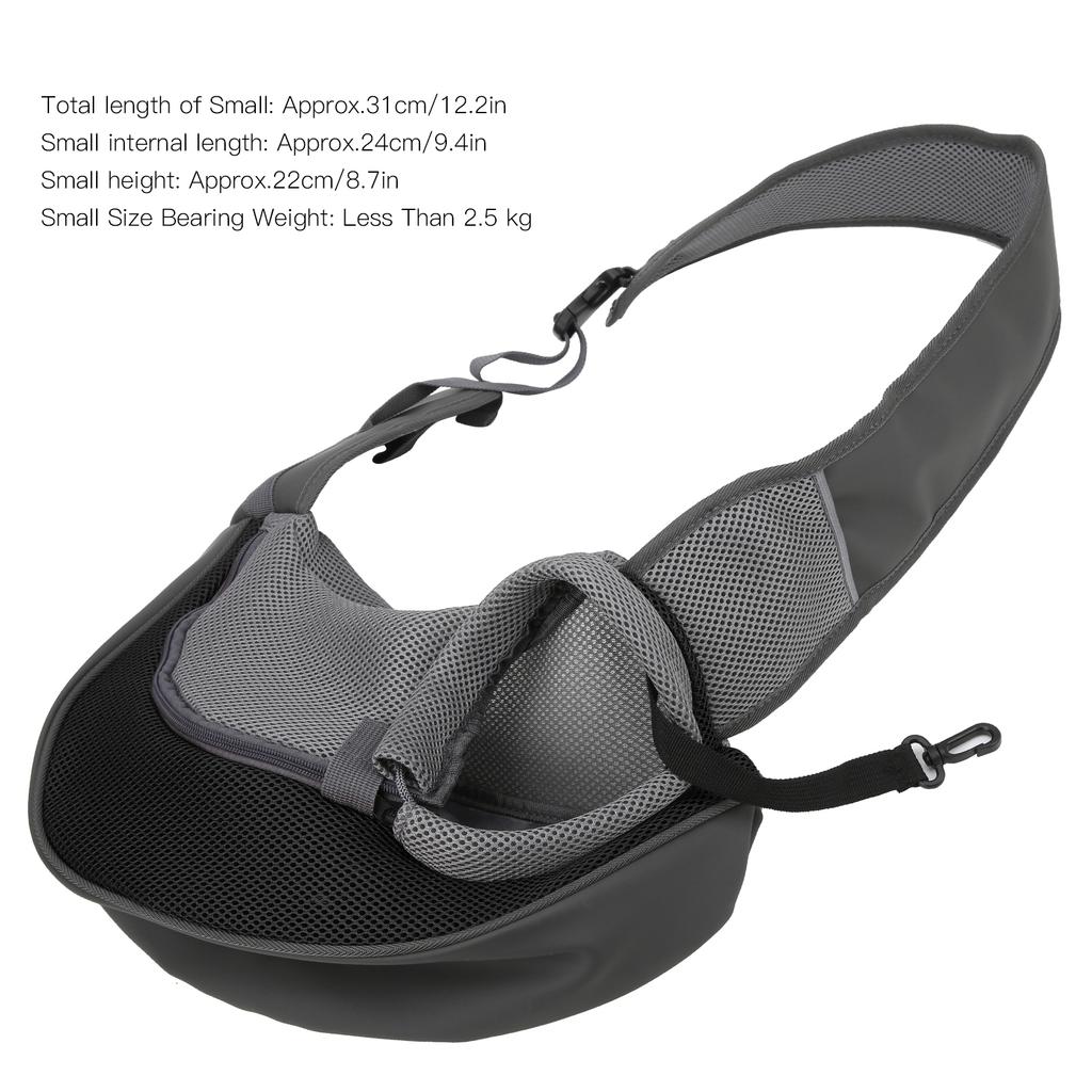 Pet Sling Carrier HandsFree Shoulder   Bag Pet Travel Pouch Bag Front Ket Cat Carrier Bag for Walking Traveling Daily Use(S )