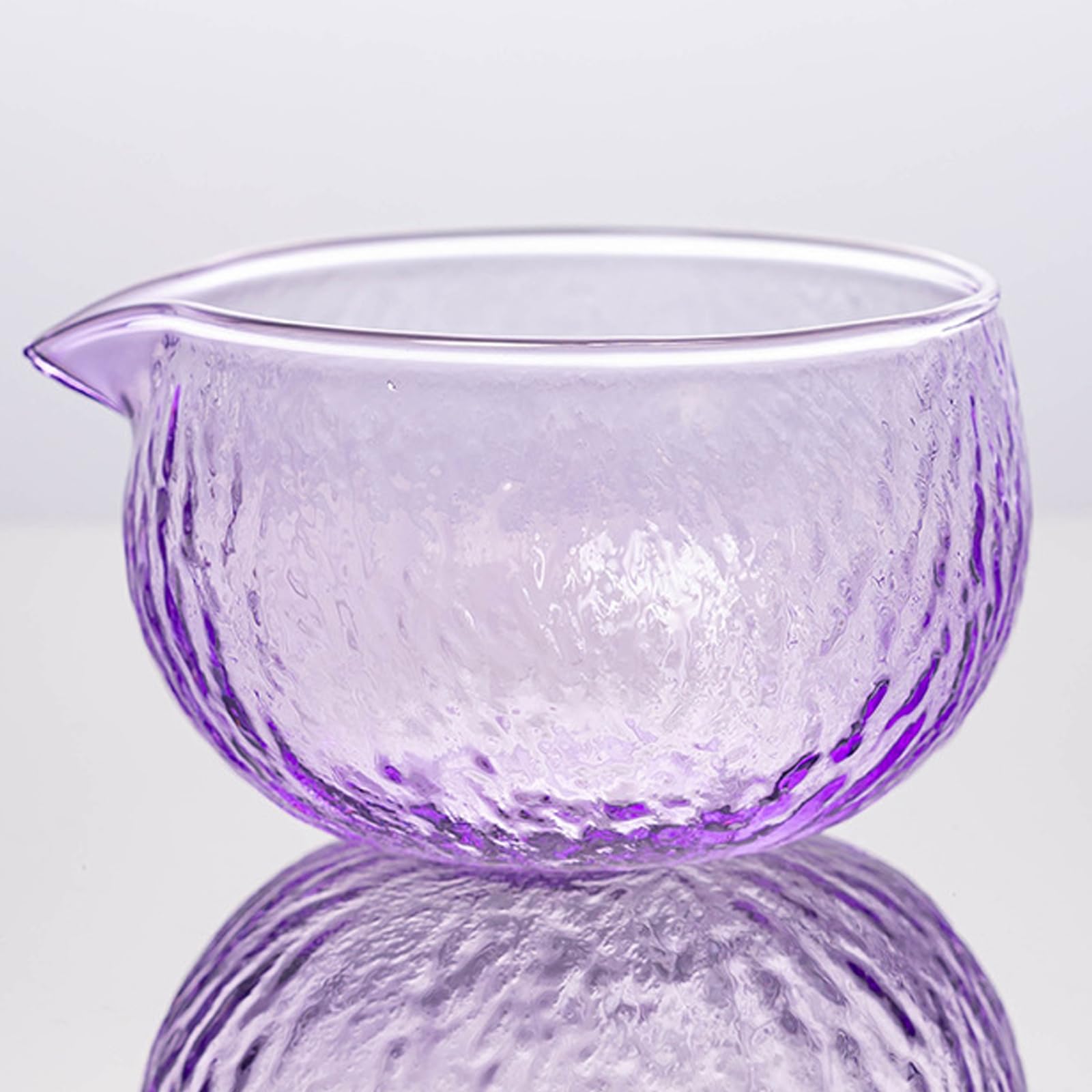 

MiniMood Matcha Tea Bowl, Heat-Resistant Glass, 12.5cm Diameter, Japanese Style, Traditional Craft, 450ml, Perfect for Tea Ceremonies (Purple,