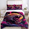 3PCs Tiger Roar Design Cover Set, Breathable Fabric, Machine Washable (1 Duvet Cover + 2 Pillowcases) (Without Quilt) yy250911102