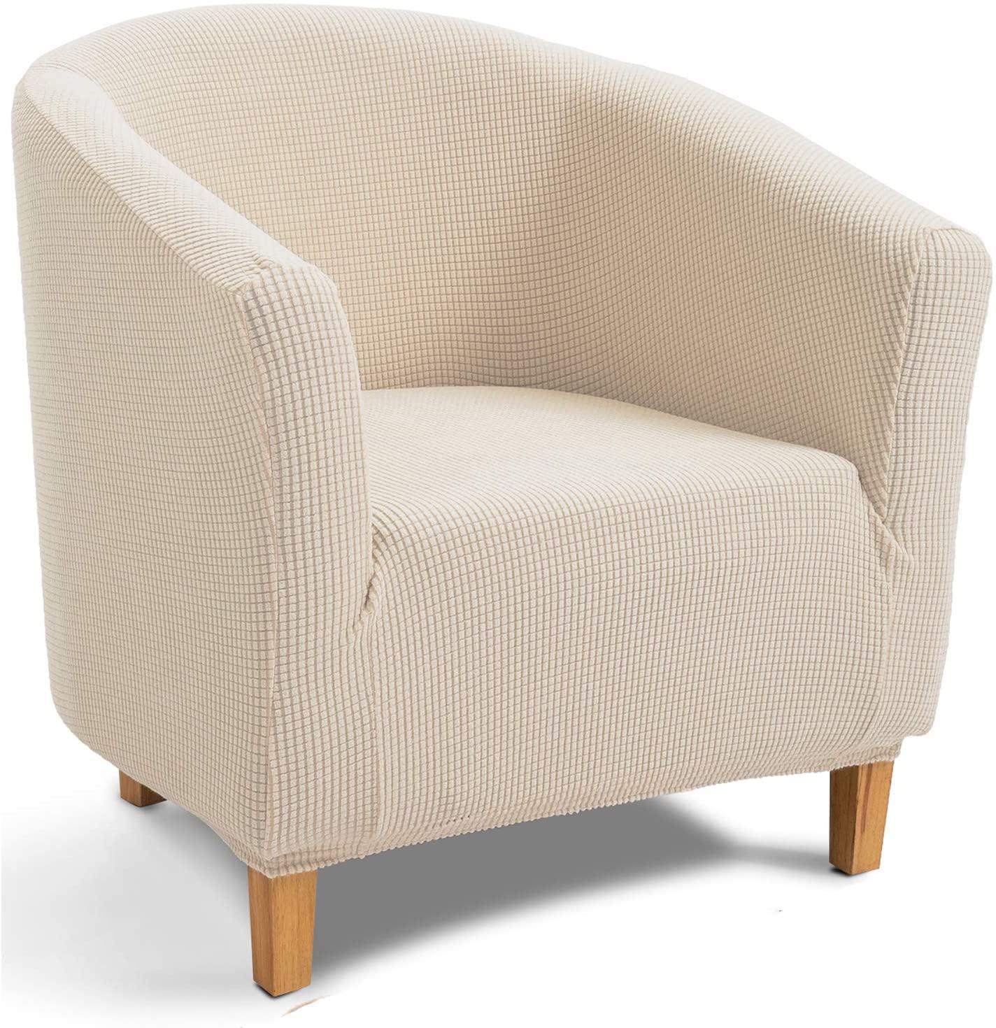 

Эластичный жаккардовый чехол для гостиной, барного стула, чехол для клубного кресла, чехол для учебы, ванна, стул, чехол для дивана, протектор бежевый