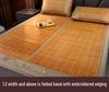 Dual-Sided Bamboo Straw Summer Mat for Student Dorms, Single & Bunk Beds - Home Ice Silk Cooling Mattress