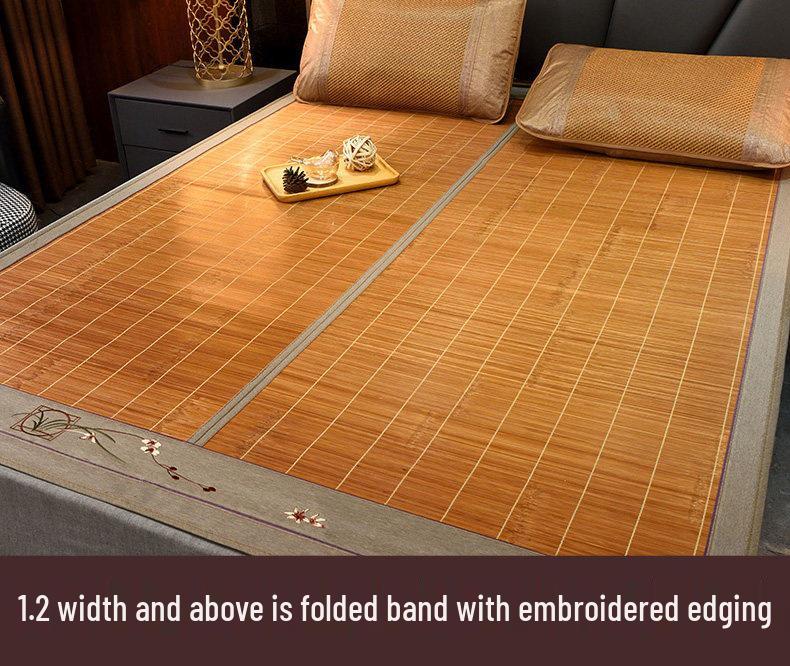Dual-Sided Bamboo Straw Summer Mat for Student Dorms, Single & Bunk Beds - Home Ice Silk Cooling Mattress