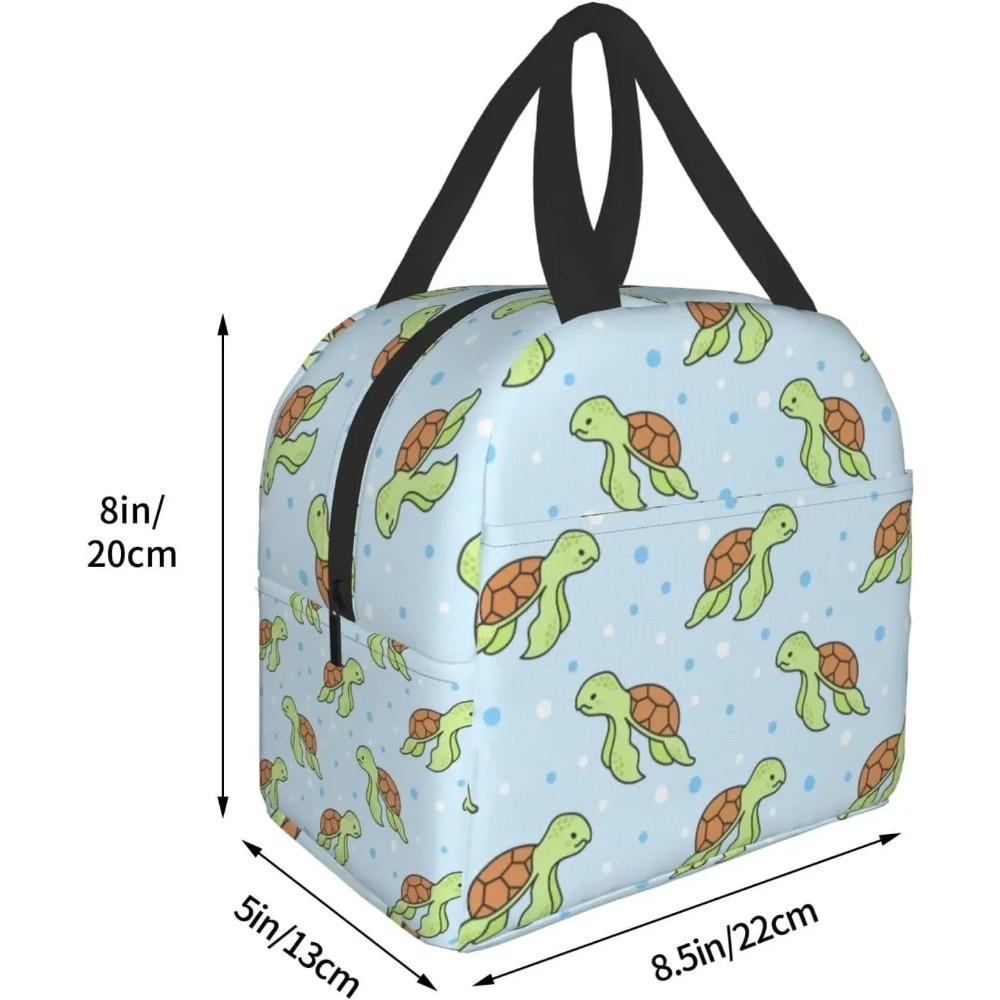 Cute Turtle Thermal Lunch Bag Travel Picnic Bento Cooler Reusable Tote Work Insulated Container Bags for Women Men Boys Girls