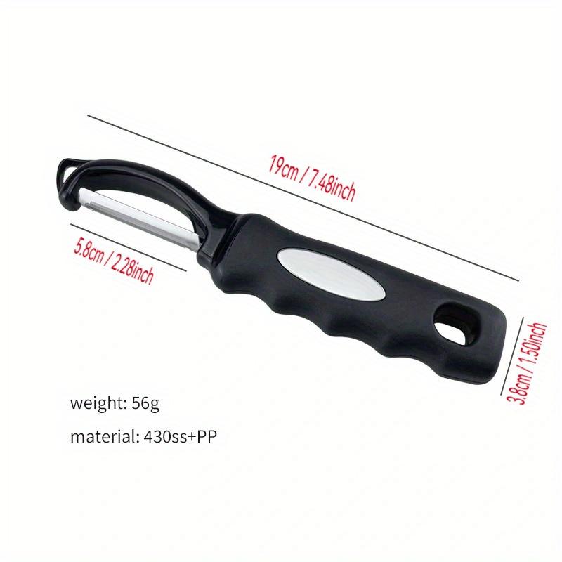 2pcs Premium Black Stainless Steel Swivel Vegetable Peeler with Comfortable Grip Handle , Sharp and Efficient Blades for Fruits and Vegetables