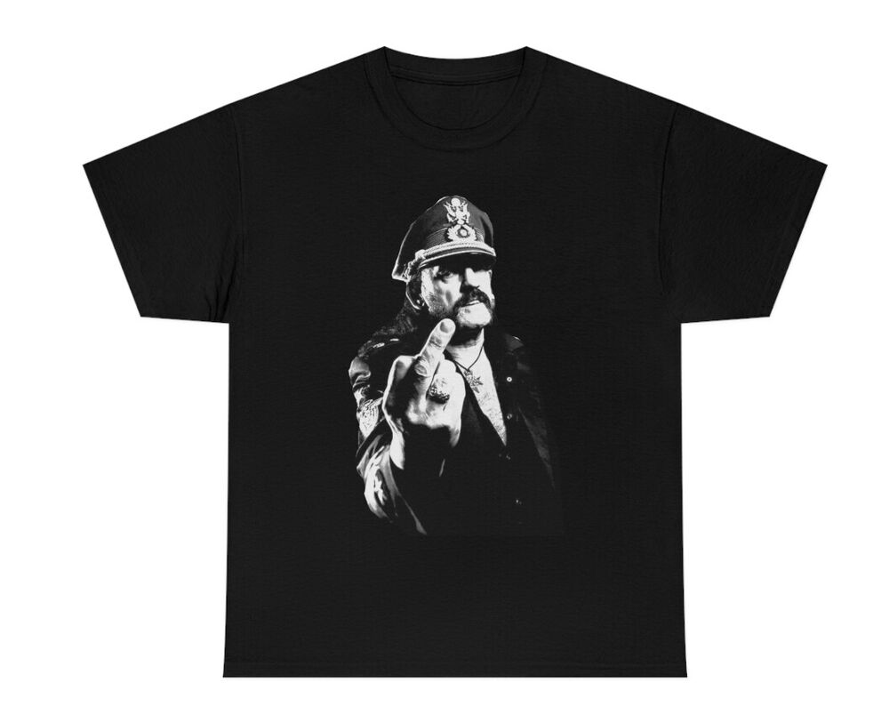 

Футболка унисекс Lemmy со средним пальцем Heavy Tee Punk Motorhead Metal Black