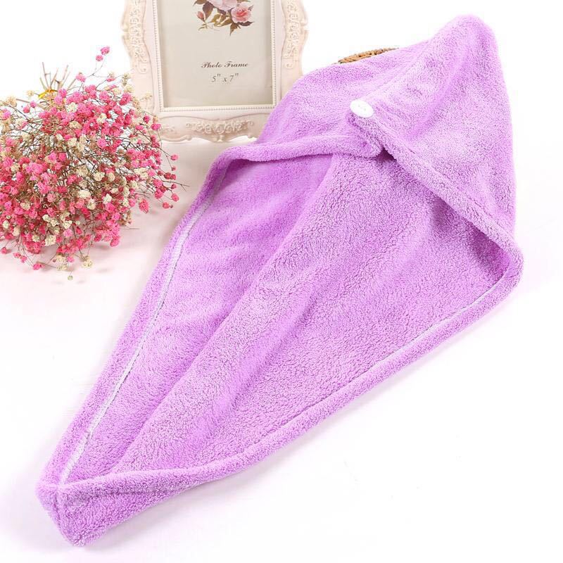 Coral fleece dry hair cap, adult women's triangle towel, shower cap, thickened, water-absorbing, comfortable, soft, quick-drying, non-fading dry hair