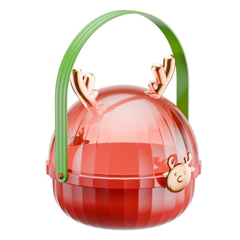 1Pc Creative Christmas Box - Elk Pattern Xmas Eve Handbag Style Peace Fruit Box, Reusable Packaging for Christmas Gifts