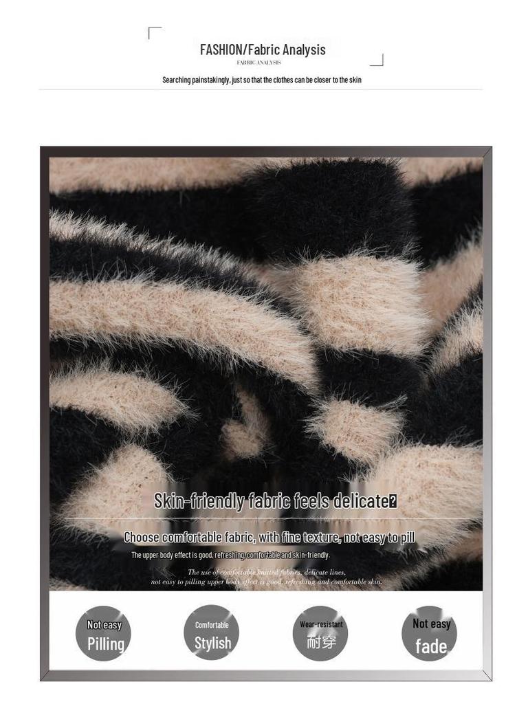 Mom's Winter 2024 Fleece-Lined Fashionable One-Piece Sweater for Middle-Aged & Elderly Women