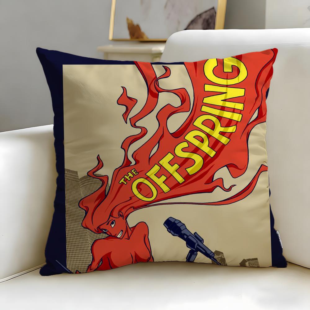 Trendy Tthe Offspringer Cushion Cover Soft  EasyWash Pillow Case  Versatile for Couch Bed Travel and Office