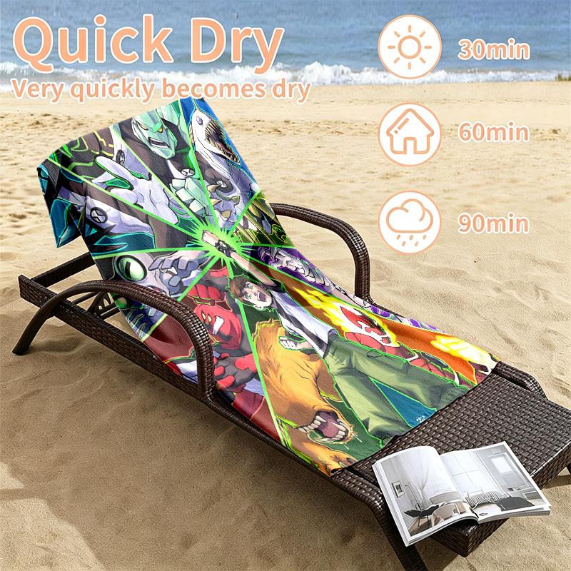 Ben10 Beach towels also serve as bath towels summer essential a musthave for the outdoors the beach and the pool