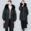 Large Size European Station Winter New Hooded Long Big Fur Collar Fashion Versatile Cotton-padded Clothes Women's Coat