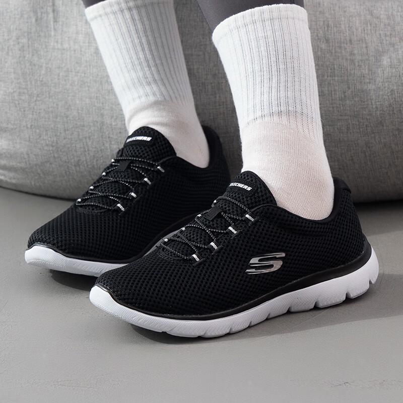 Skechers Women s Lifestyle Casual Shoes 12985-BKW US 6.5