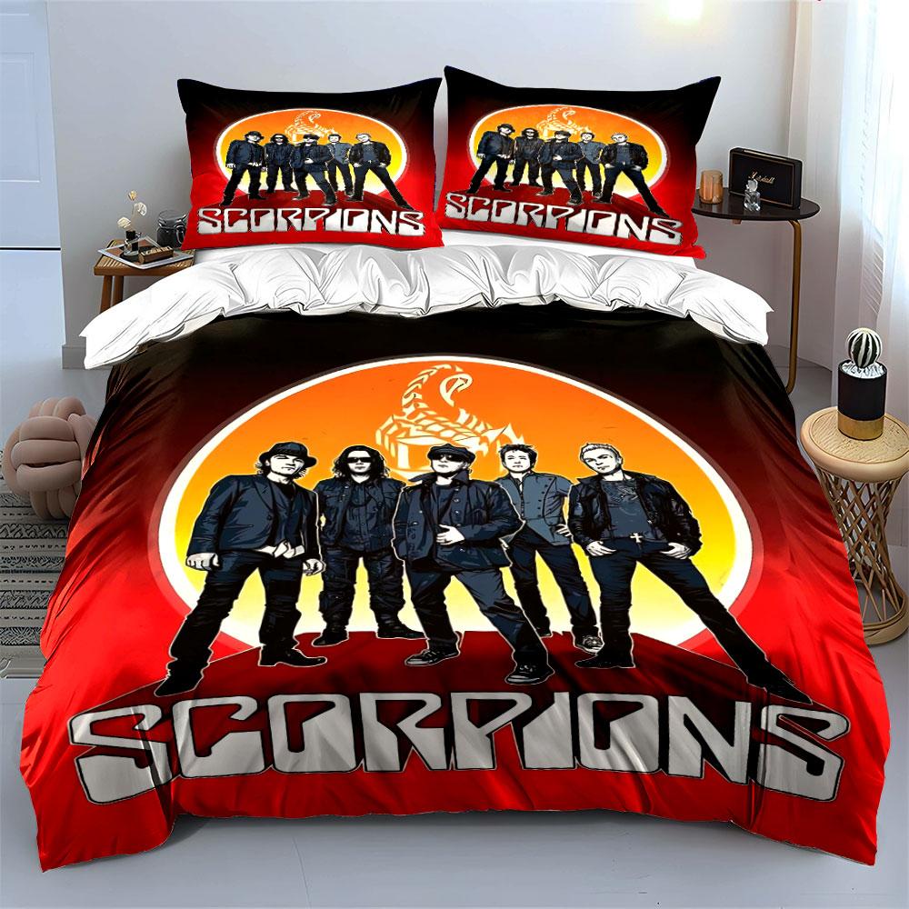"Scorpions Band Bedding Set" Bedding Duvet Cover Set Duvet Cover Pillowcases (1 * Duvet Cover 2 * Pillowcases, without duvet insert)