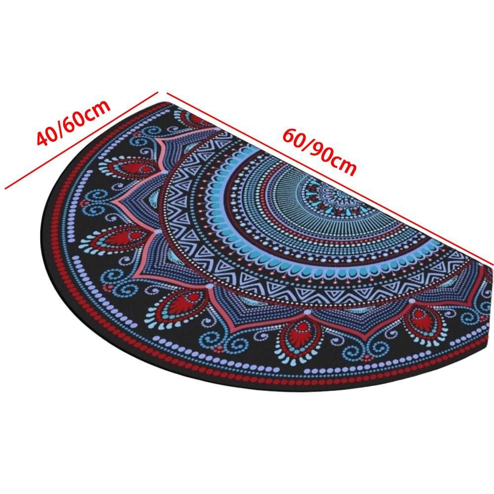 Bohemian Semi-Circular Carpet Anti-fouling Welcome Mat Durable Door Mat  Bathroom Entrance