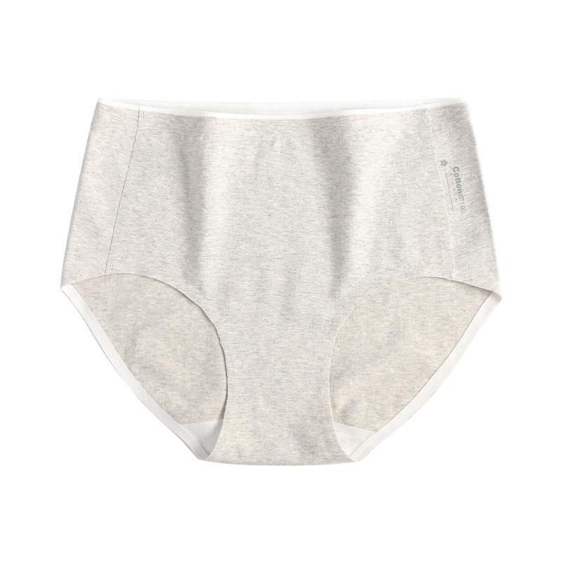 

Женские бесшовные трусики-слипы большого размера с высокой посадкой для контроля живота, из 100% хлопка, с антибактериальным эффектом L