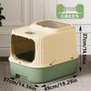 Fully Enclosed Extra Large Cat Litter Box with UV Sterilization and Foldable Drawer Design