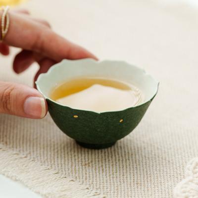 Teacup Ceramic Master Cup Personal Malachite Green Kung Fu Tea Set Tea Tasting Cup Tea Cup Single Cup