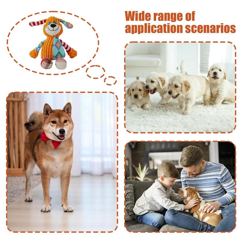 Plush Squeaky Dog Interactive Toys Bite Resistant Cute Stuffed Animal Doll Pet Puppy Dog Teeth Cleaning Chew Toy Pet Supplies
