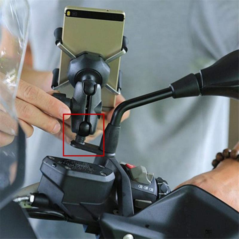 New 1" Ball Mount Base w/10mm Hole for Motorcycle Rearview Mirror/Phone Bracket Base