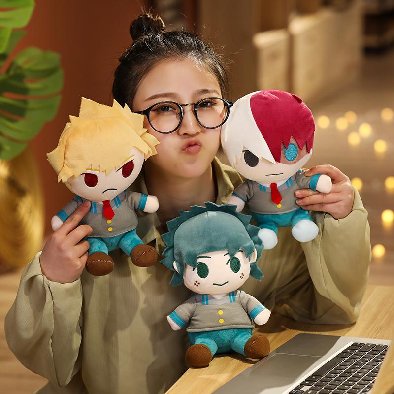 25Cm Lovely Anime Dolls Bakugou Katsuki Todoroki So Midoriya Izuku Bolster Plush Boku No Hero Academia Plushie Stuffed Toys