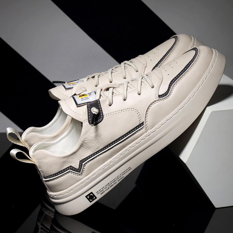 Fashion New Trend Men's Vulcanize Shoes Versatile Casual Board Shoes Genuine Leather Male Sneakers Leisure Walk Tenis Masculino Trainers