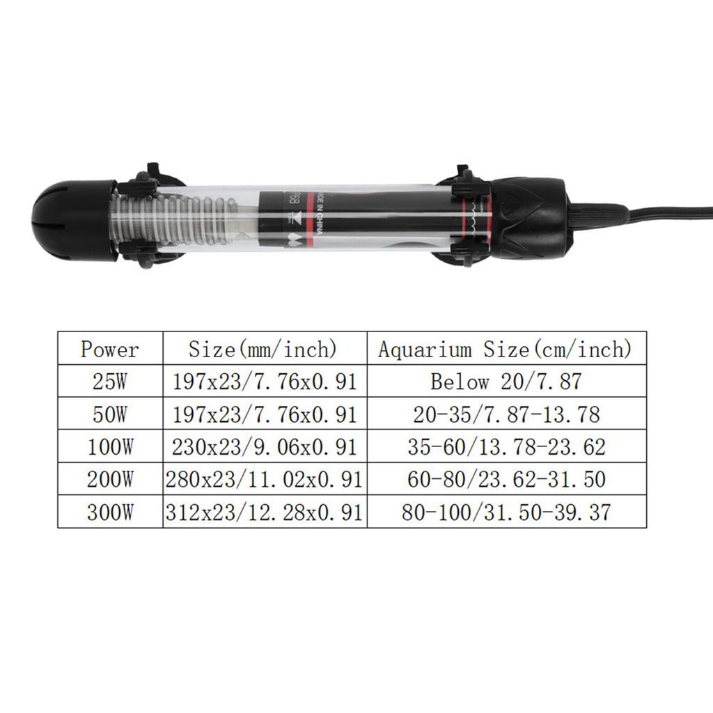 HX 906 Aquarium Mini Heizstab Tauchbar Fischbecken Einstellbarer Wassererhitzer