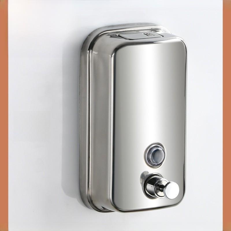Modern Stainless Steel Soap Dispenser Wall Mount With Hand Press For Kitchen And Bathroom Use