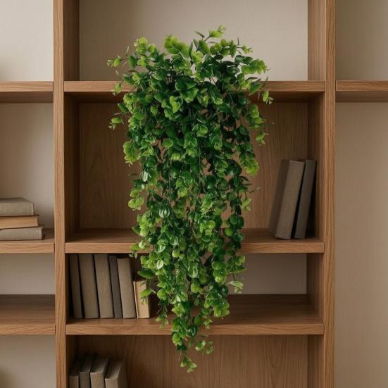 Weatherproof Hanging Plants for Garden Artificial Plant Vines, Flexible Plastic Rattan Waterproof Fake Decorative Window Frames No