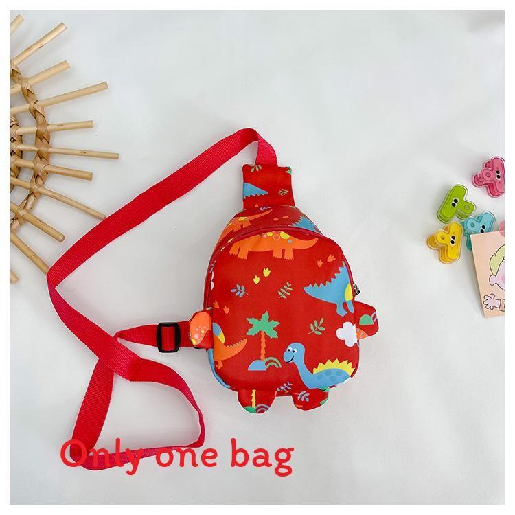 Dinosaur Cartoon Jurassic Kids Chest Bag With Oxford Material Casual Gift Girl