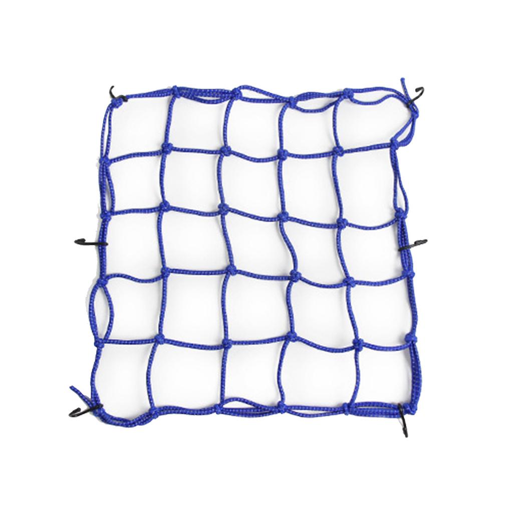 Motorcycle Reflective Cargo Net 16"x16" Bungee Cargo Net Stretchable Luggage Thicken Netting FuelTank Helmets Mesh