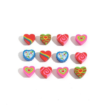 100 Pezzi Gommini Mini Amore Multicolore Tpr Amore Gommini Cartone Animato Regali Mini Gommini Carini per Matita Ufficio