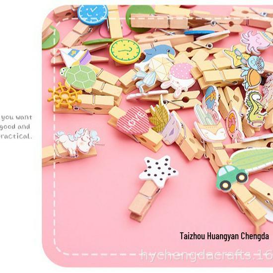 Cartoon Fruit Bamboo Wood Clip for Photos and Crafts
