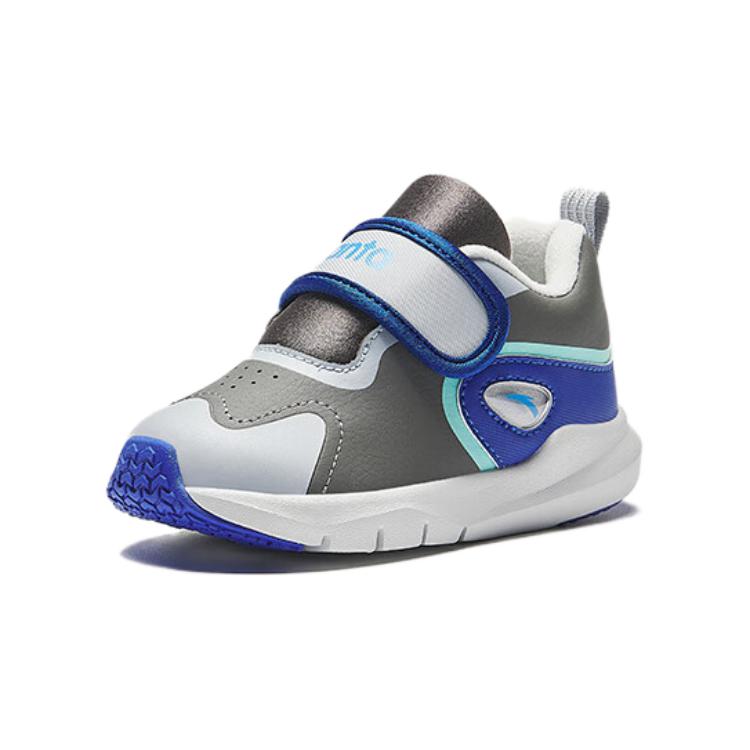 Anta Fashion Classic Baby Walking Shoes Baby Shoes Gray Blue A12430051-3