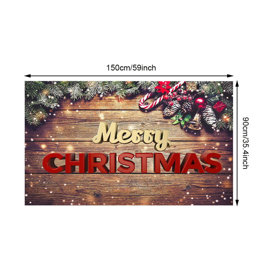 

Runtow 1Pcs Merry Christmas Banner Decoration 2025 New Year Background Decoration Banner Christmas Party Ornaments