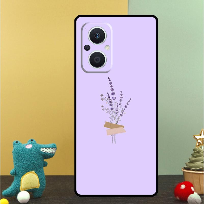 Lavender Purple Flowers Case For OPPO Reno 15 15F 14 13 12 11 10 Pro 14F 13F 12F 11F 8T OPPO Find X9 X8 X6 Pro Cover