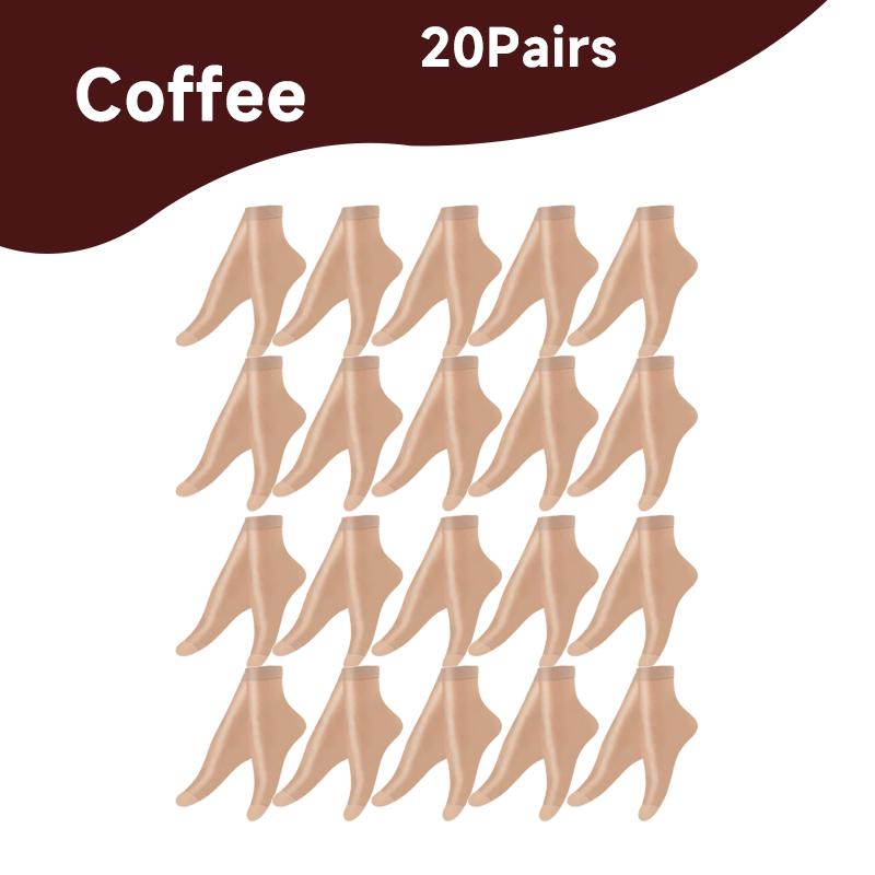 20-100Pcs Summer Socks Skin Color Transparent Ultrathin Women Crystal Silk Socks Nylon Ladies Female Summer Short Ankle Meias