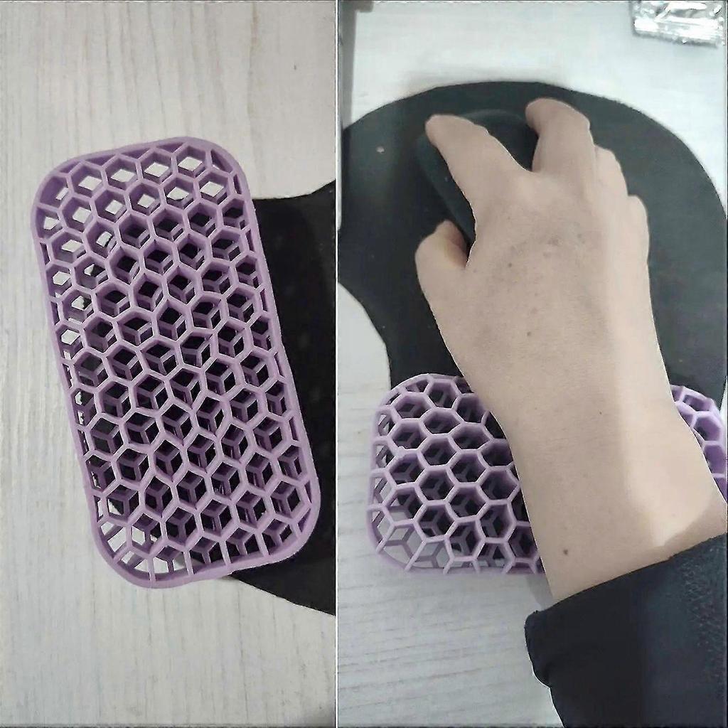 Mouse Wrist Rest Pad Mouse Wrist Support Pad With NonSlip Base Honeycombs Wrist Rest for Desk White